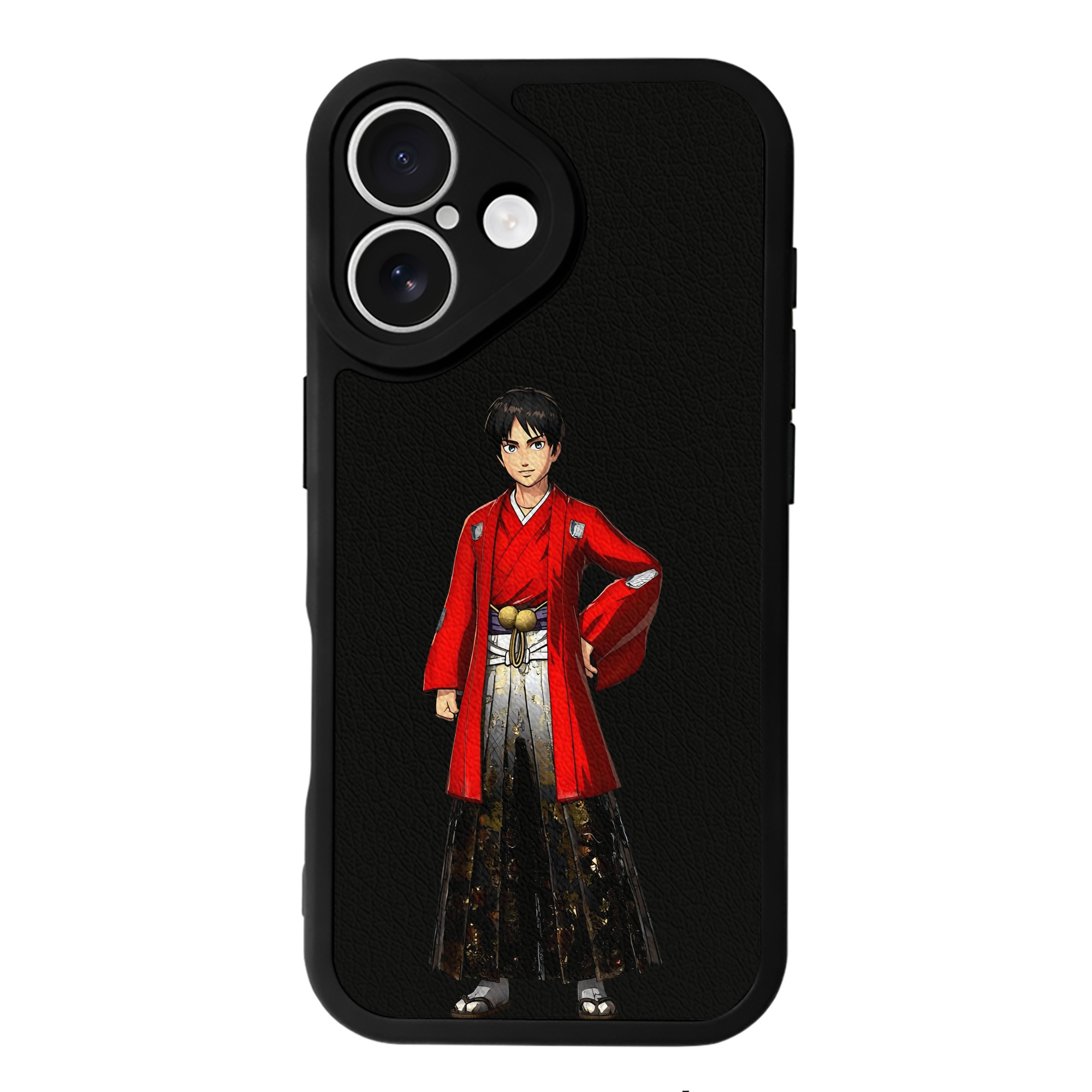（画像用） 進撃の巨人 エレン･イェーガー Attack on Titan Eren Jäger 【iPhone 16シリーズ対応】シリコンスマホケース（レザー調） 材質：シリコン
